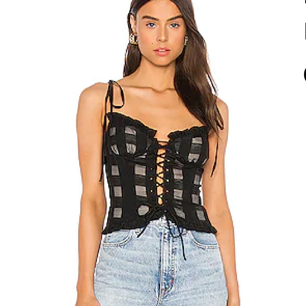 Revolve LPA Ramira top in black NWT